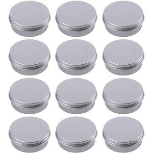 1 Ounce Aluminum Tin Jar Refillable Containers 30ml Aluminum Screw Lid Round Tin